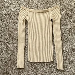 X REVOLVE Dove Rib Sweater in Beige